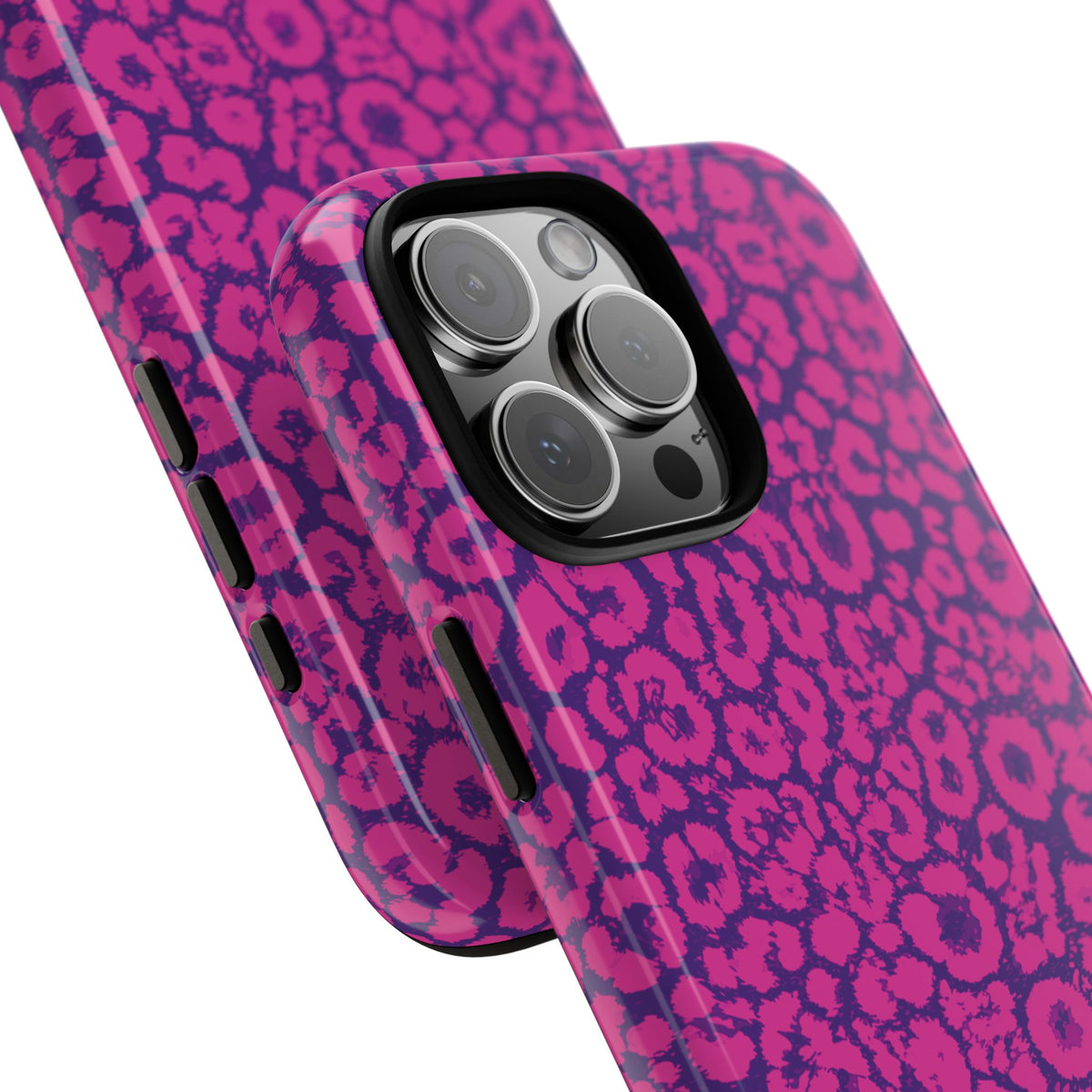 Pink Purple Leopard Tough Phone Case iPhone, Galaxy and Google Pixel