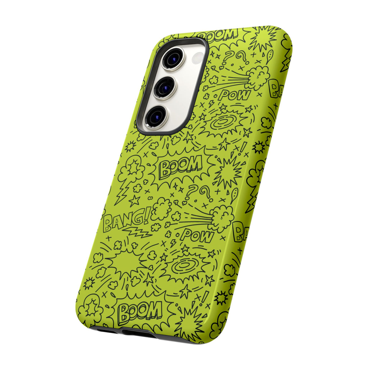 Neon Lime Wow Tough Case for iPhone, Galaxy, or Google Pixel