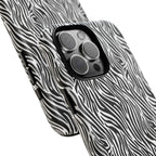 Black and White Zebra Print Tough Case iPhone, Galaxy and Google Pixel