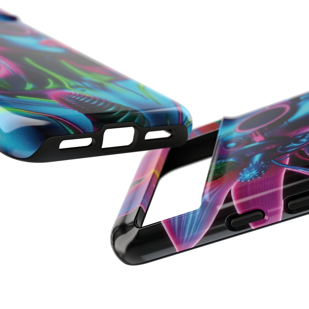Neon Androgen Cactus Flower Tough Phone Case for iPhone, Galaxy, or Google Pixel