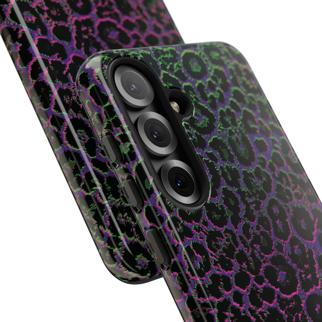 Colorful Leopard Tough Phone Case for iPhone, Galaxy, or Google Pixel
