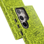 Neon Lime Wow Tough Case for iPhone, Galaxy, or Google Pixel
