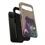 Purple Neon Lime Leopard Kz Tough Case for iPhone, Galaxy, or Google Pixel