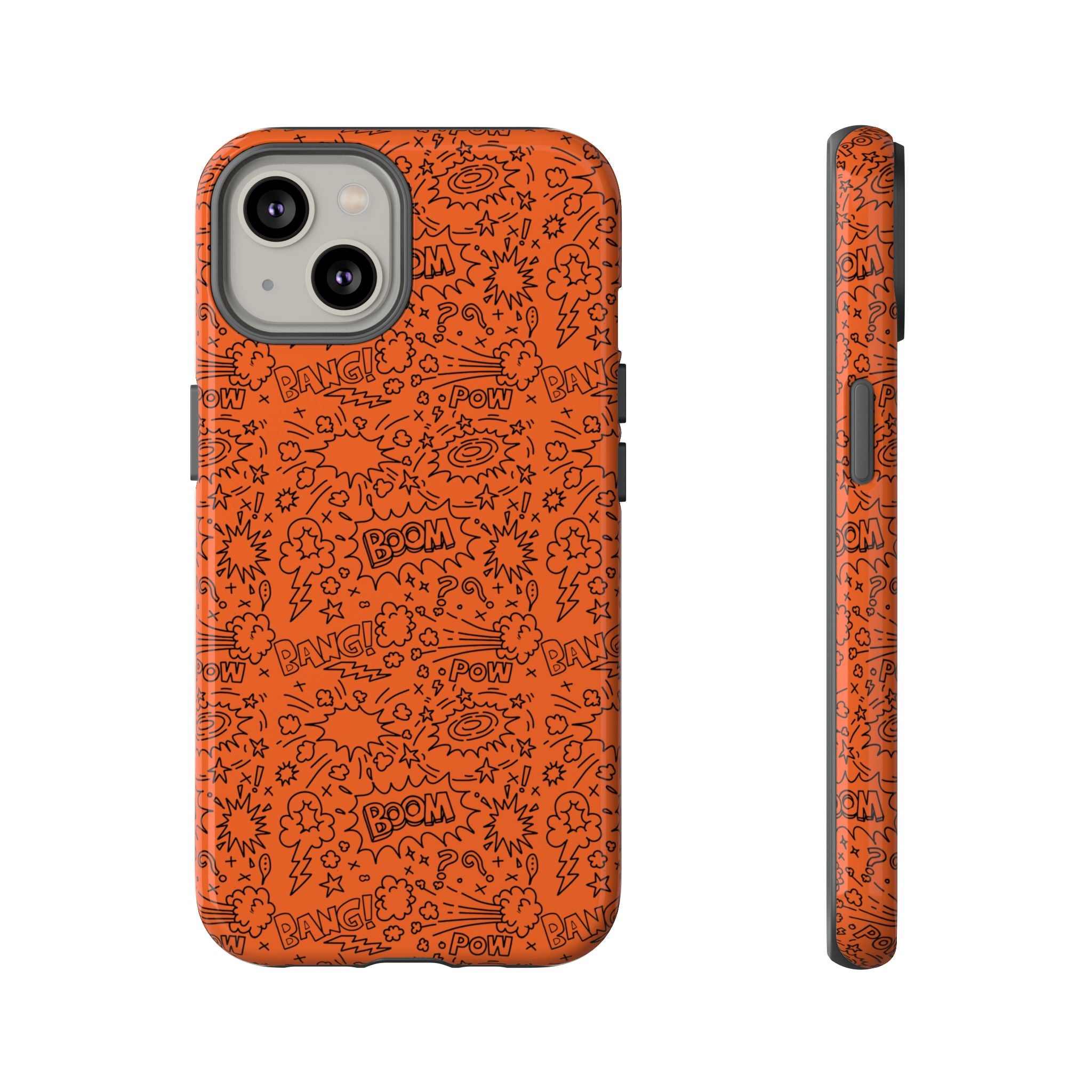 Wow Orange Tough Case for iPhone, Galaxy, or Google Pixel