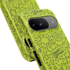 Neon Lime Wow Tough Case for iPhone, Galaxy, or Google Pixel