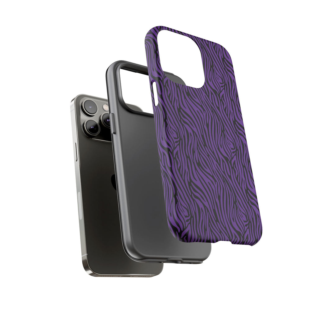 Purple Zebra Tough Phone Case for iPhone, Galaxy, or Google Pixel