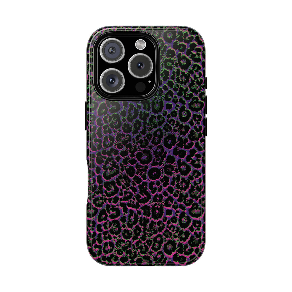 Colorful Leopard Tough Phone Case for iPhone, Galaxy, or Google Pixel
