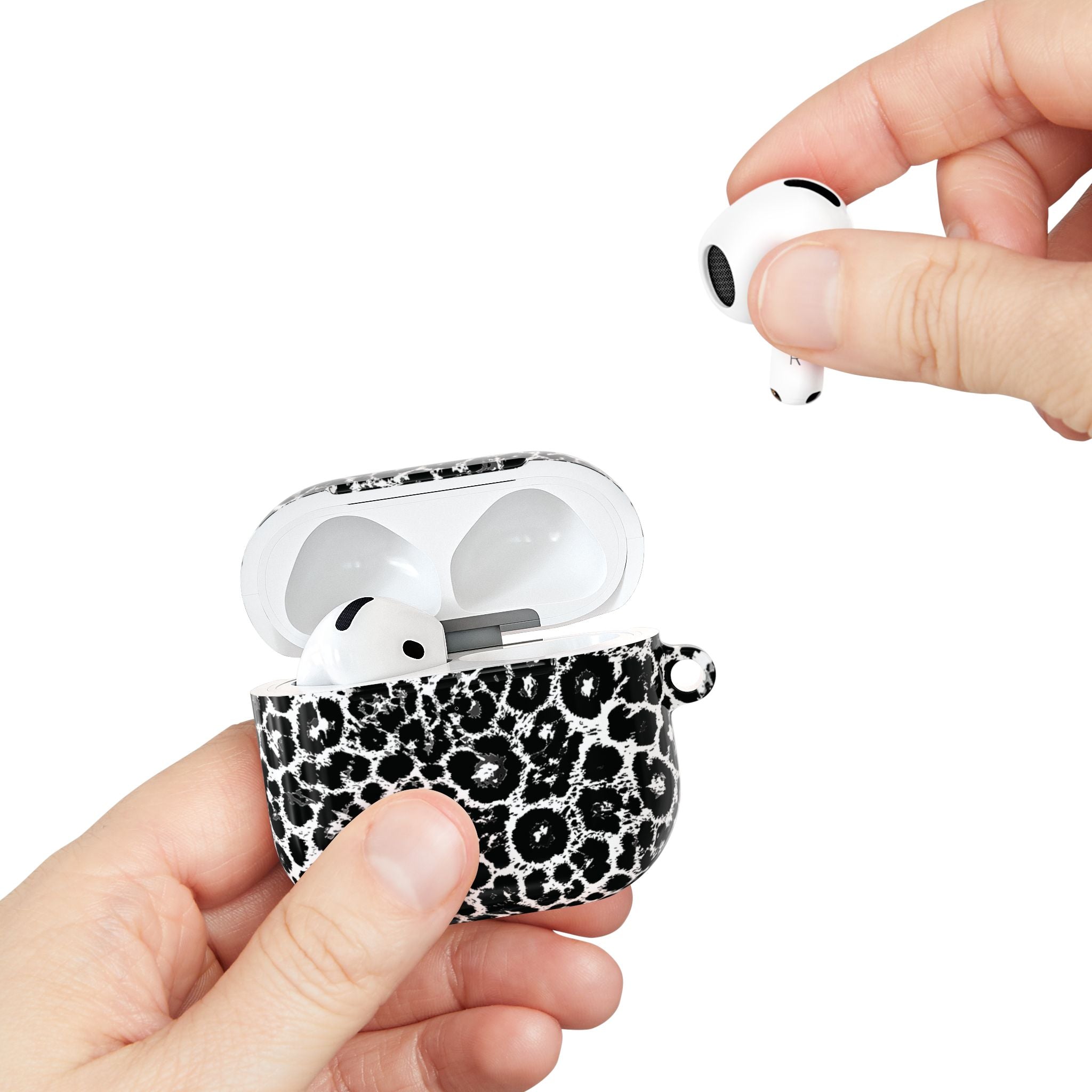 Leopard Black and White AirPod Cases