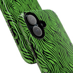 Neon Green Zebra Tough Phone Case iPhone, Galaxy, or Google Pixel