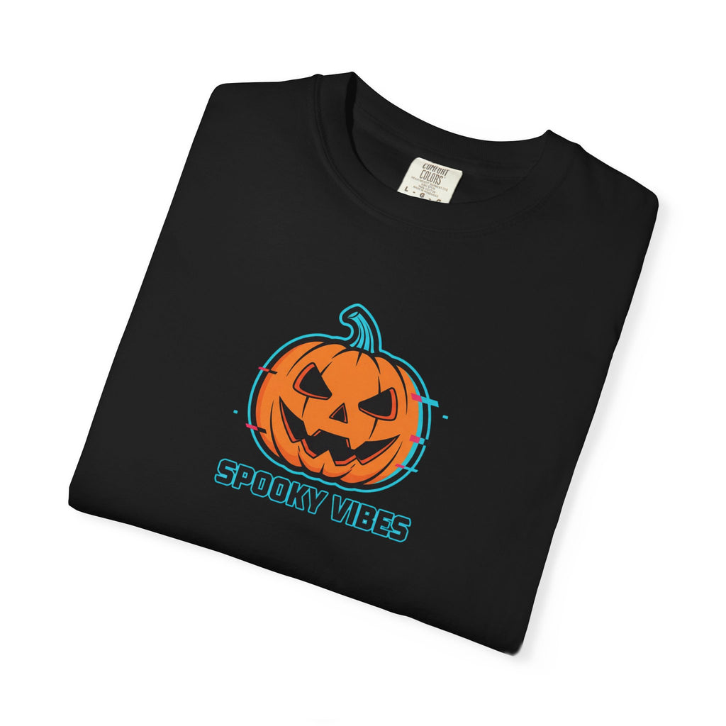 Halloween Pumpkin Spooky Vibes Unisex Garment-Dyed T-shirt