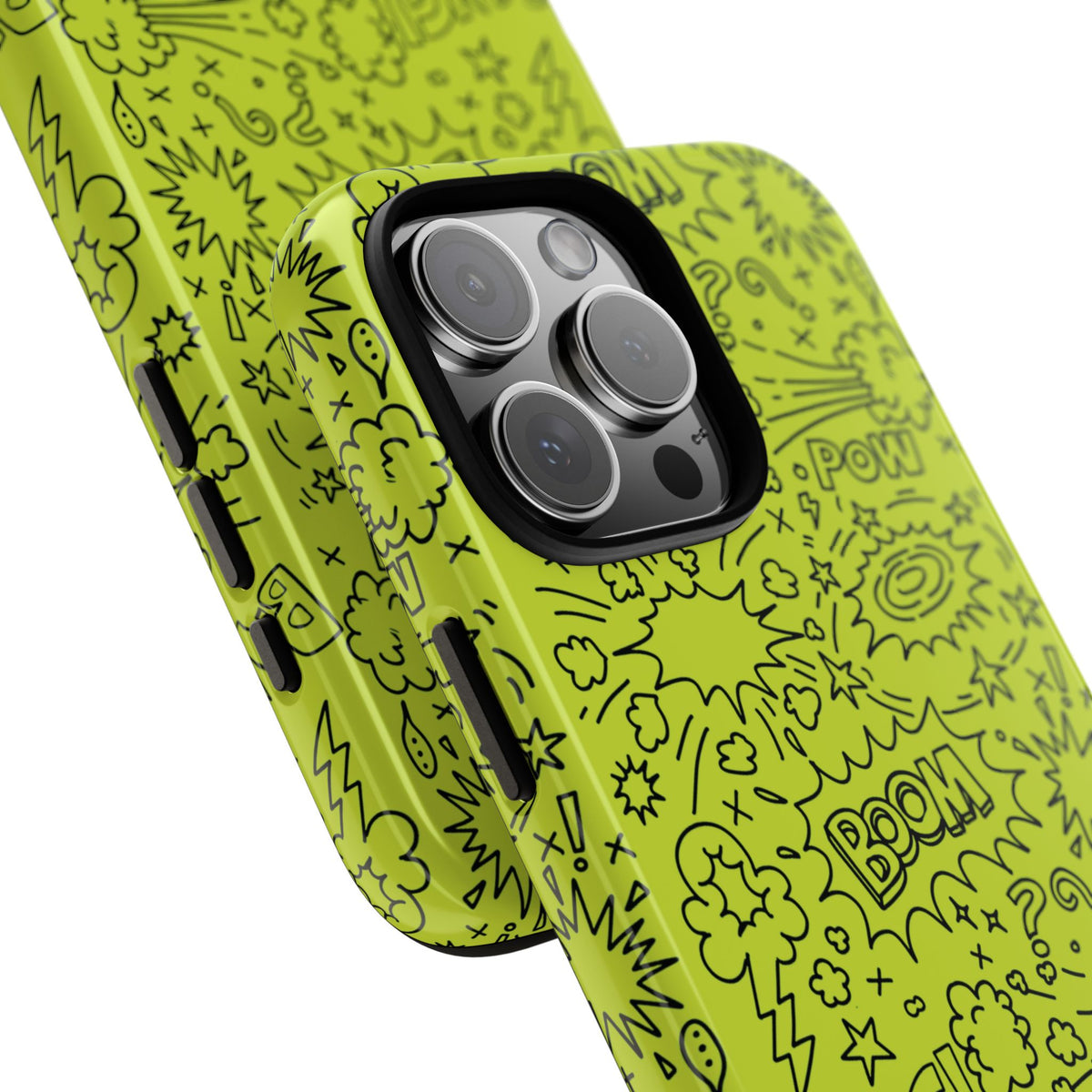 Neon Lime Wow Tough Case for iPhone, Galaxy, or Google Pixel