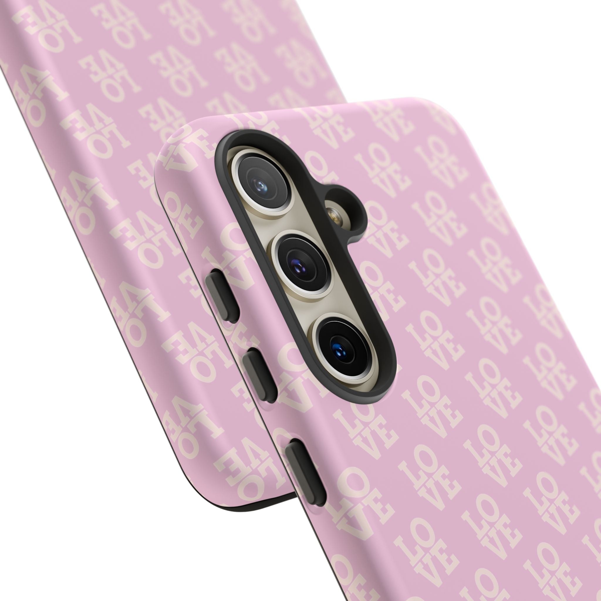 LOVE Pink Tough Phone Case for iPhone, Galaxy, or Google Pixel