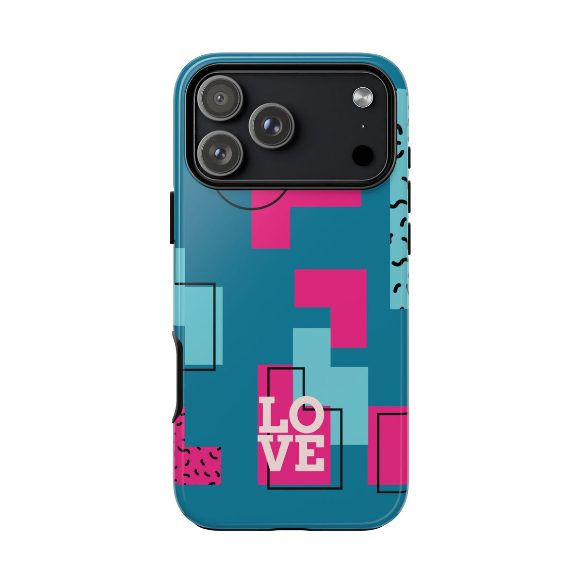 LOVE Teal Green Tough Phone Case for iPhone, Galaxy, or Google Pixel