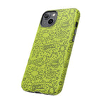 Neon Lime Wow Tough Case for iPhone, Galaxy, or Google Pixel