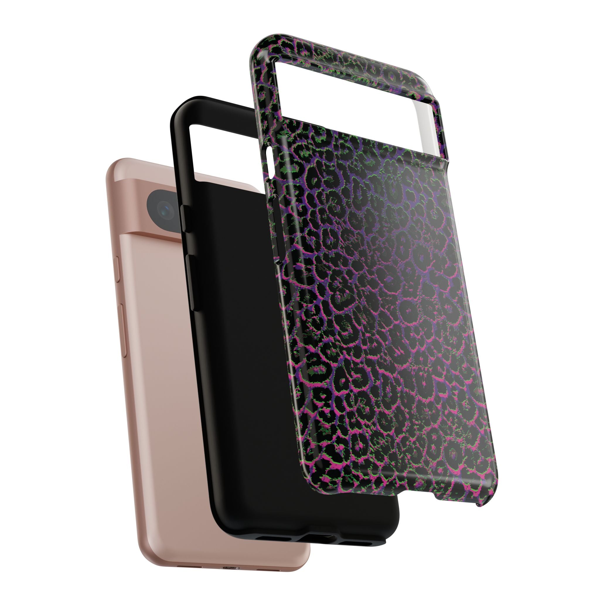 Colorful Leopard Tough Phone Case for iPhone, Galaxy, or Google Pixel