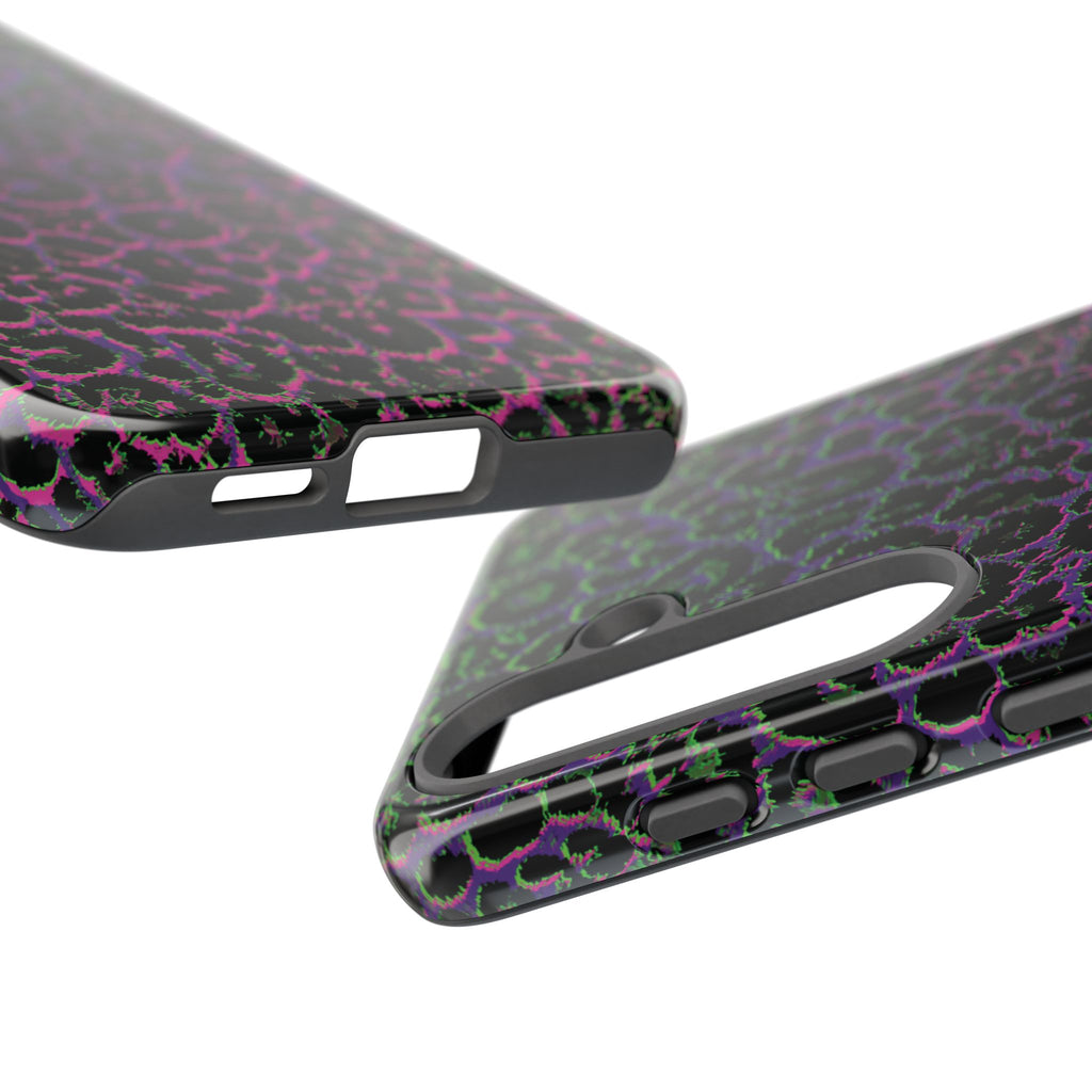 Colorful Leopard Tough Phone Case for iPhone, Galaxy, or Google Pixel