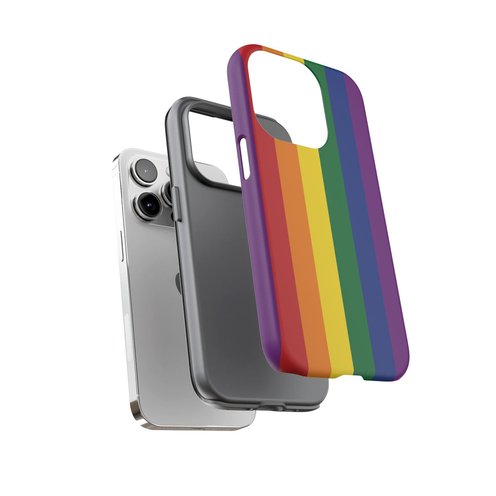 LGBTQ Rainbow Flag Tough Phone Case for iPhone, Galaxy, or Google Pixel