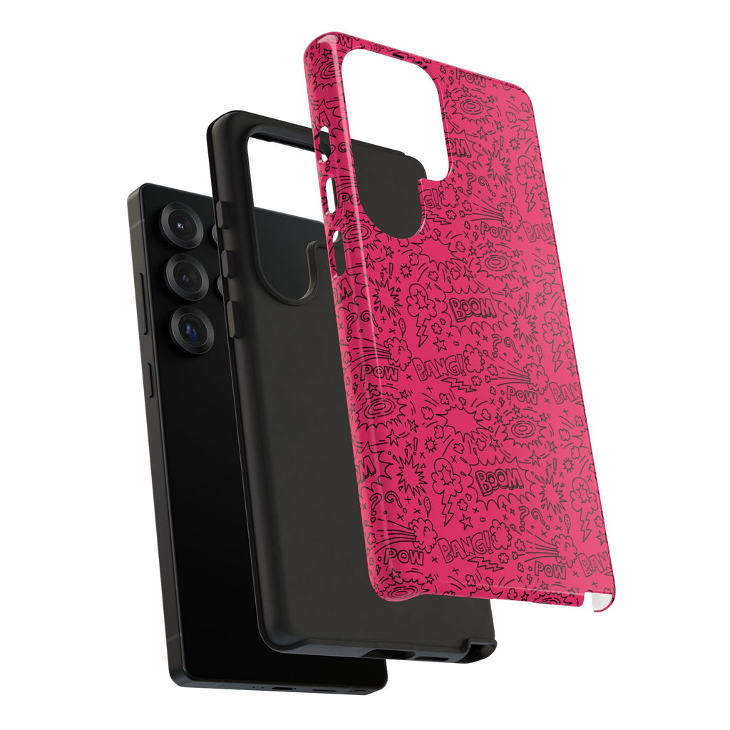 Pink Wow Tough Case for iPhone, Galaxy, or Google Pixel