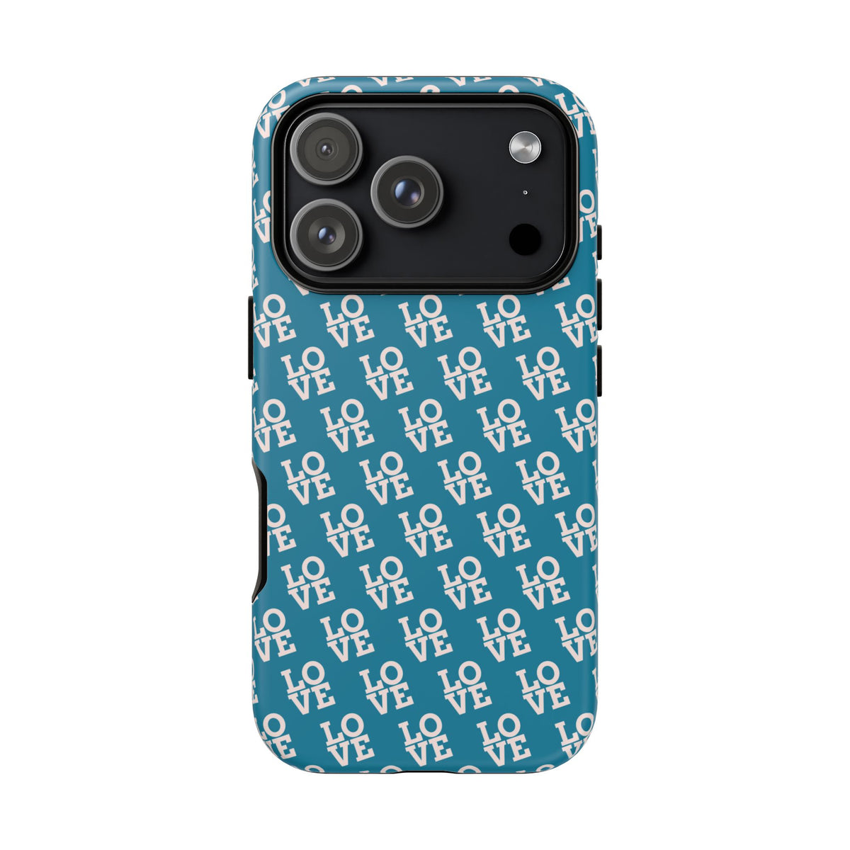 LOVE Teal Green Tough Phone Case iPhone, Galaxy, or Google Pixel