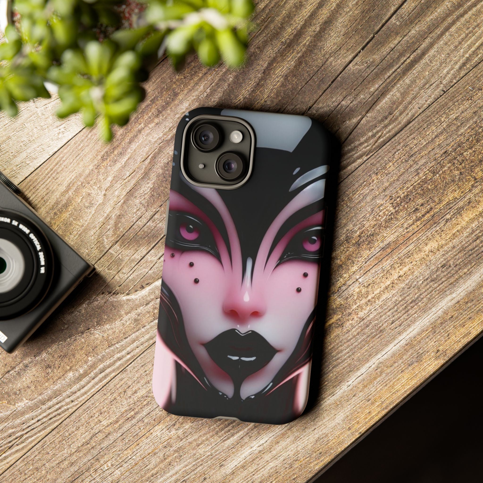 Pink Alien Tough Phone Case for iPhone, Galaxy, or Google Pixel