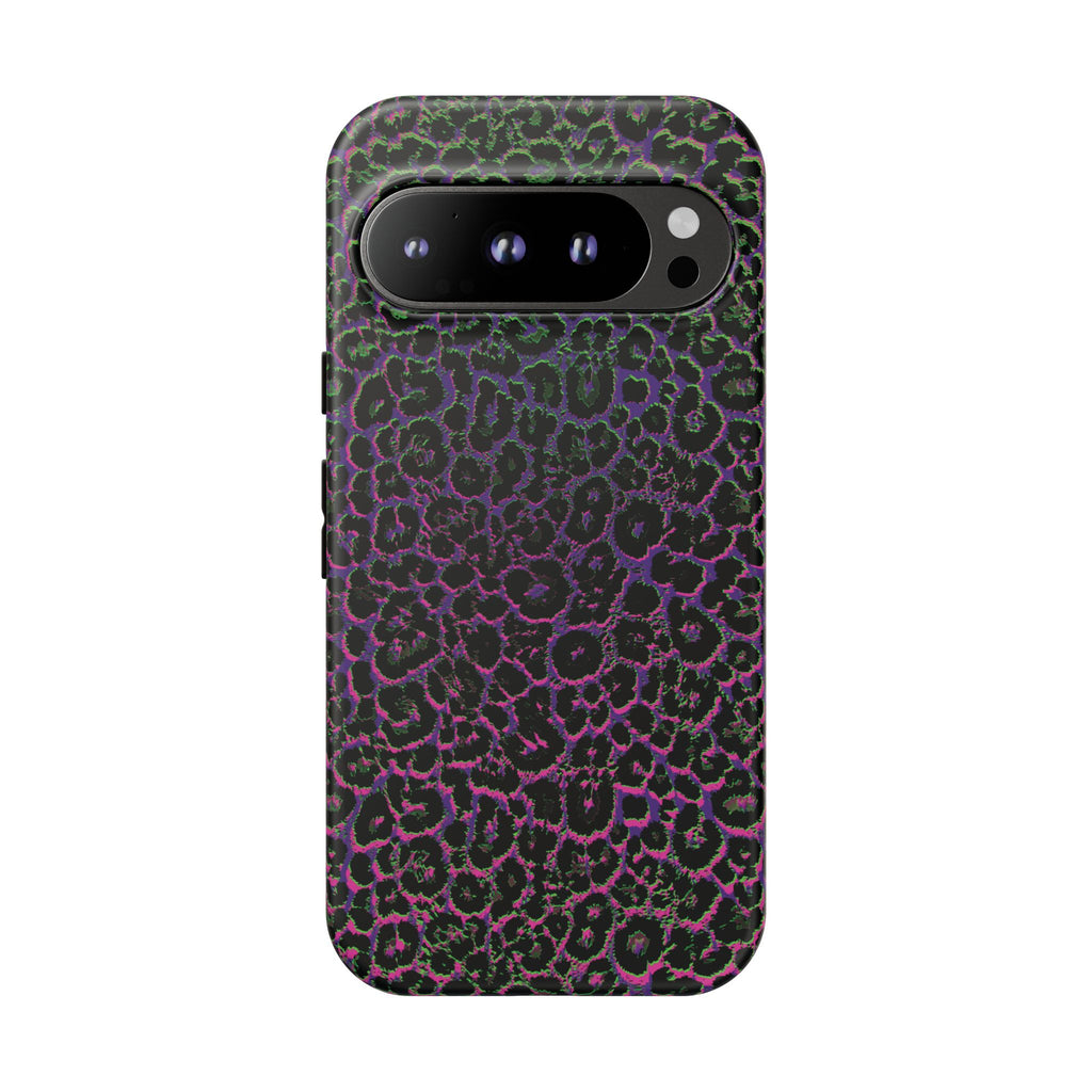 Colorful Leopard Tough Phone Case for iPhone, Galaxy, or Google Pixel