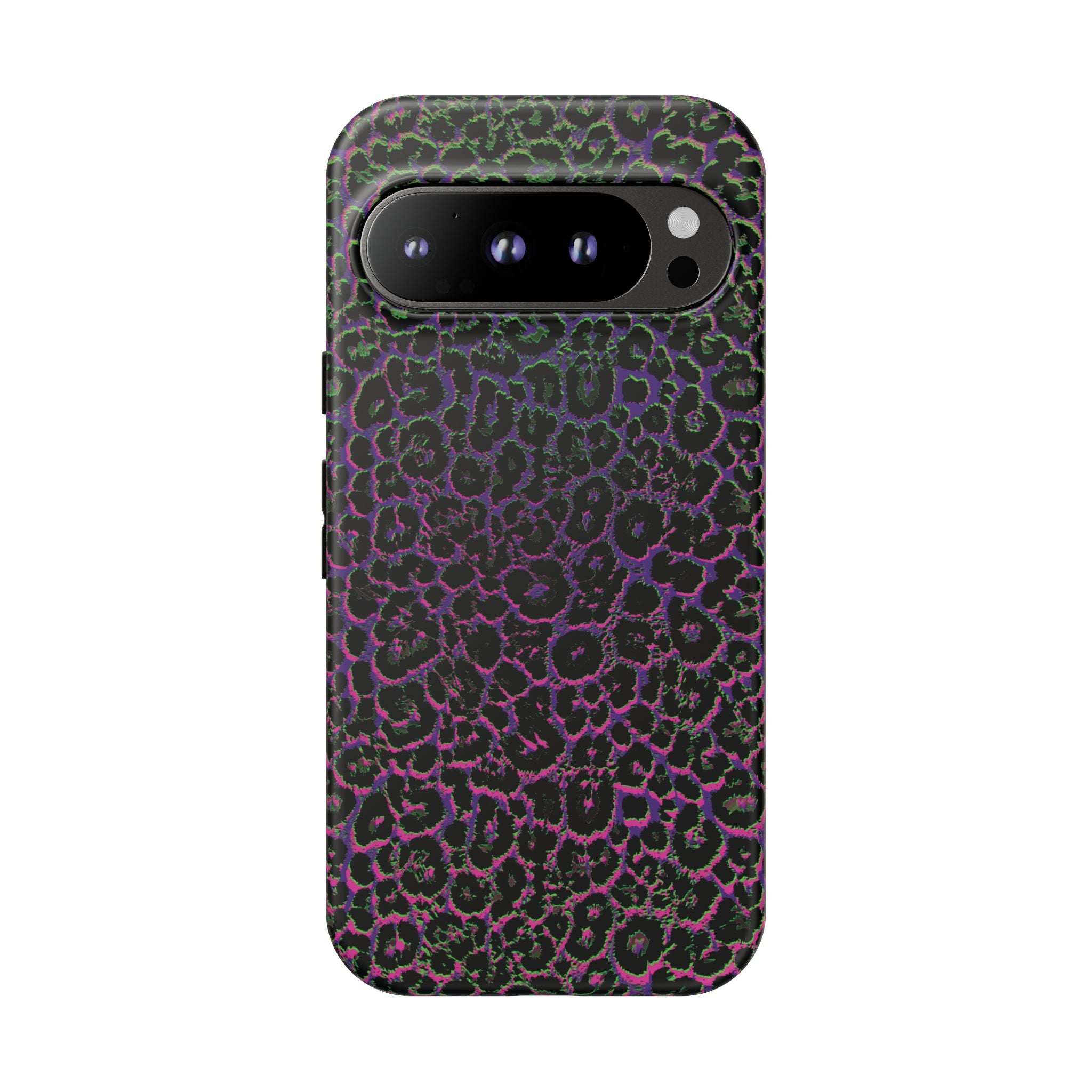 Colorful Leopard Tough Phone Case for iPhone, Galaxy, or Google Pixel