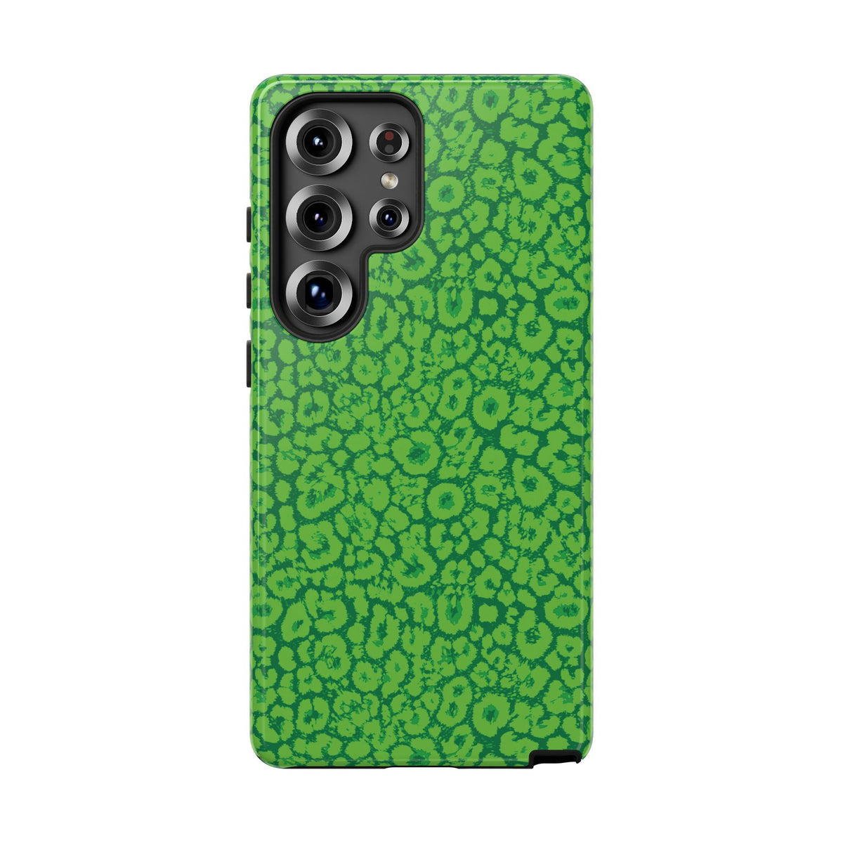 Neon Green Leopard Tough Phone Case for iPhone, Galaxy, or Google Pixel