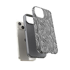 Black and White Zebra Print Tough Case iPhone, Galaxy and Google Pixel