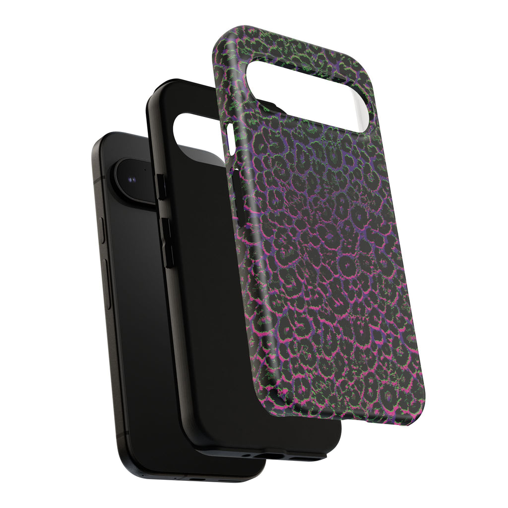 Colorful Leopard Tough Phone Case for iPhone, Galaxy, or Google Pixel