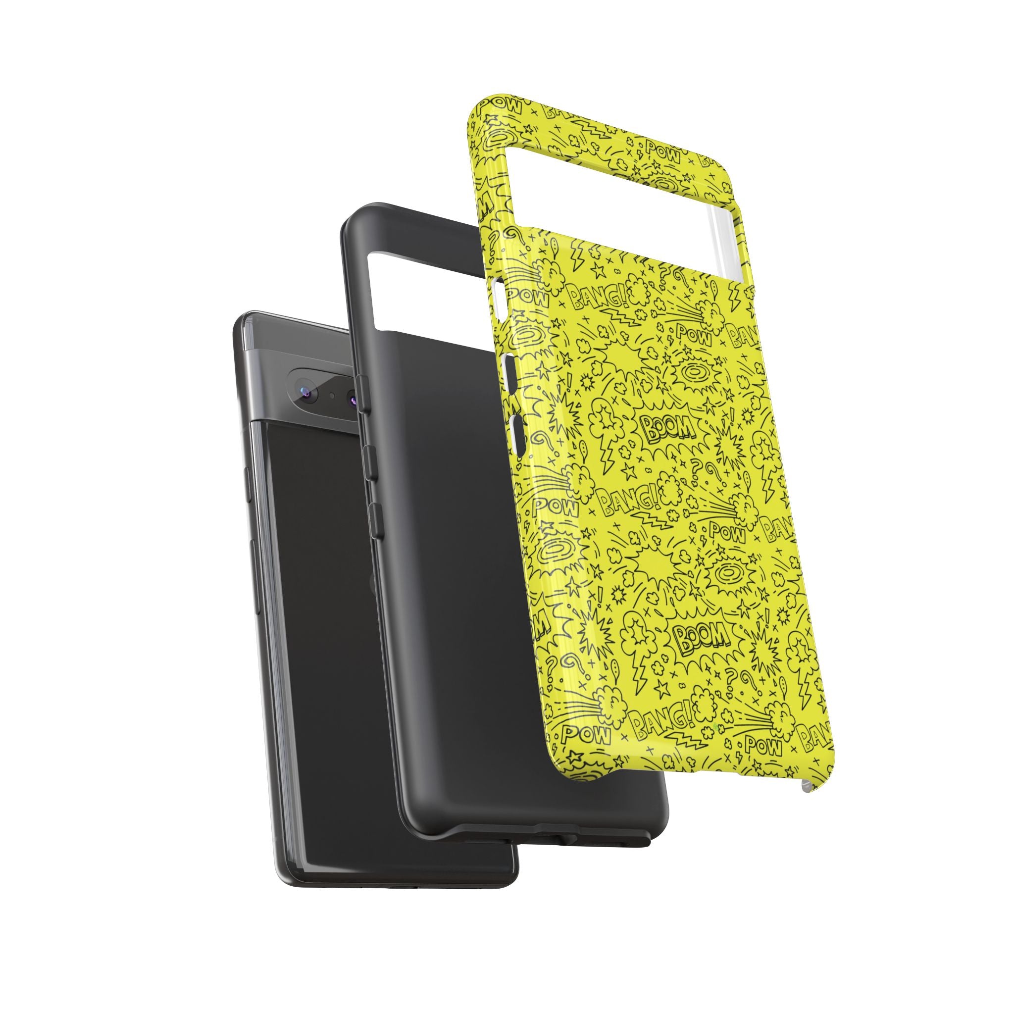Neon Yellow Wow RG Tough Phone Case for iPhone, Galaxy, or Google Pixel