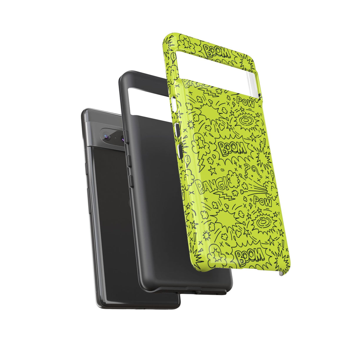 Neon Lime Wow Tough Case for iPhone, Galaxy, or Google Pixel