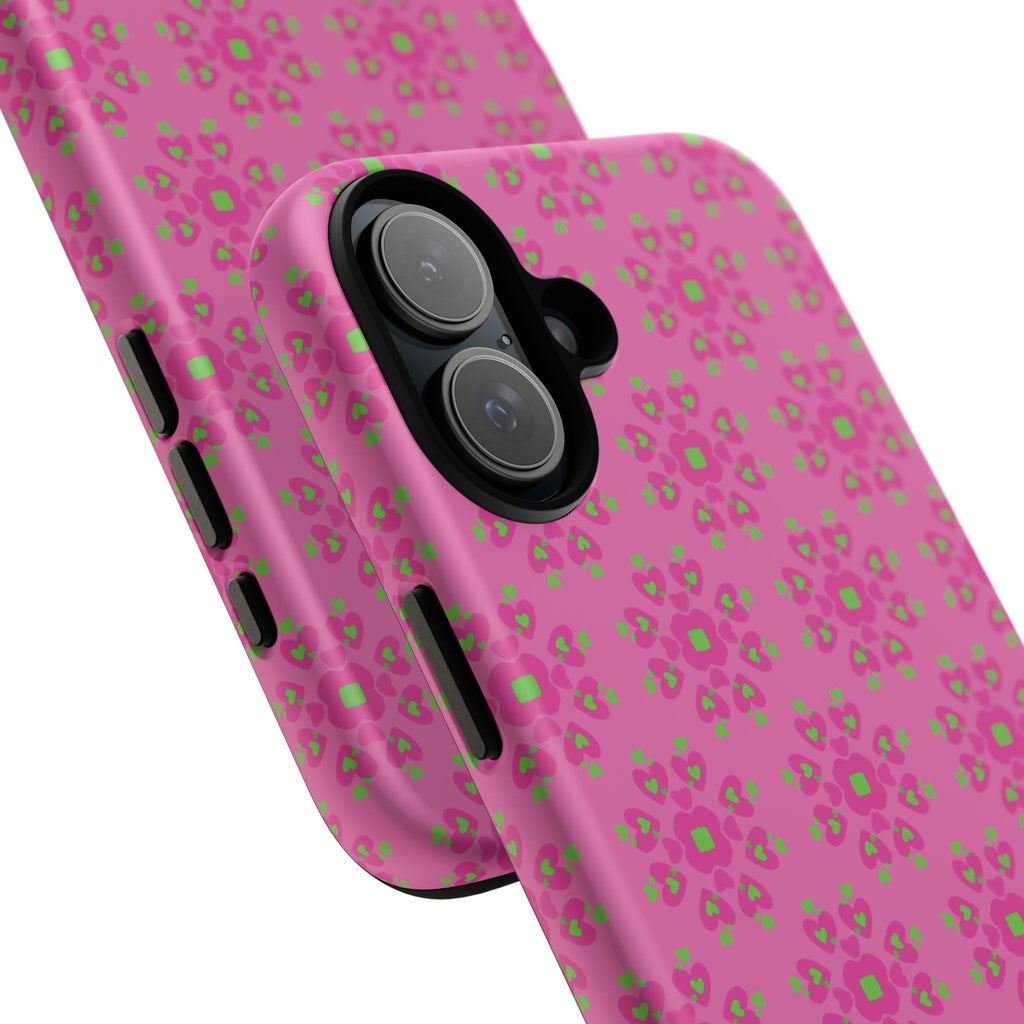 Floresta Heart Pink Tough Phone Case iPhone, Galaxy, or Google Pixel