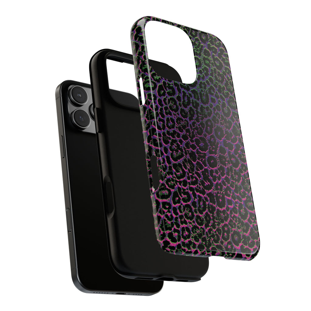 Colorful Leopard Tough Phone Case for iPhone, Galaxy, or Google Pixel