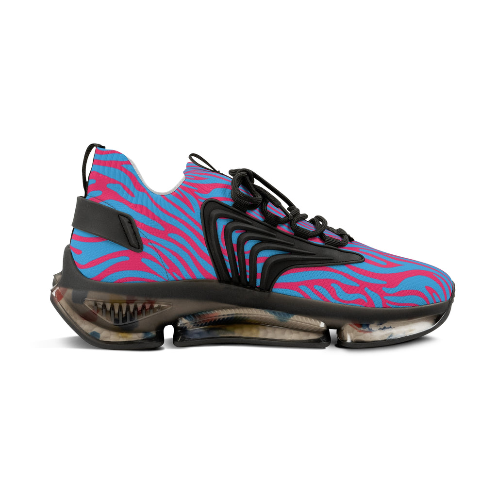 Blue Pink Zebra Men's Mesh Sneakers