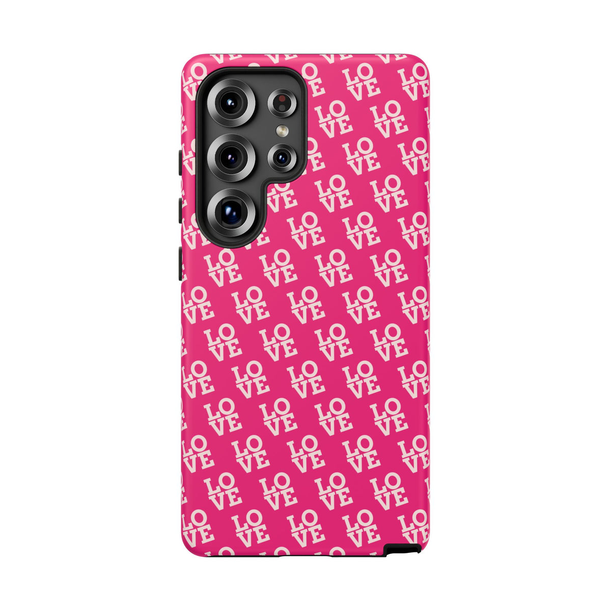 Vibrant Pink LOVE Tough Case iPhone, Galaxy, or Google Pixel