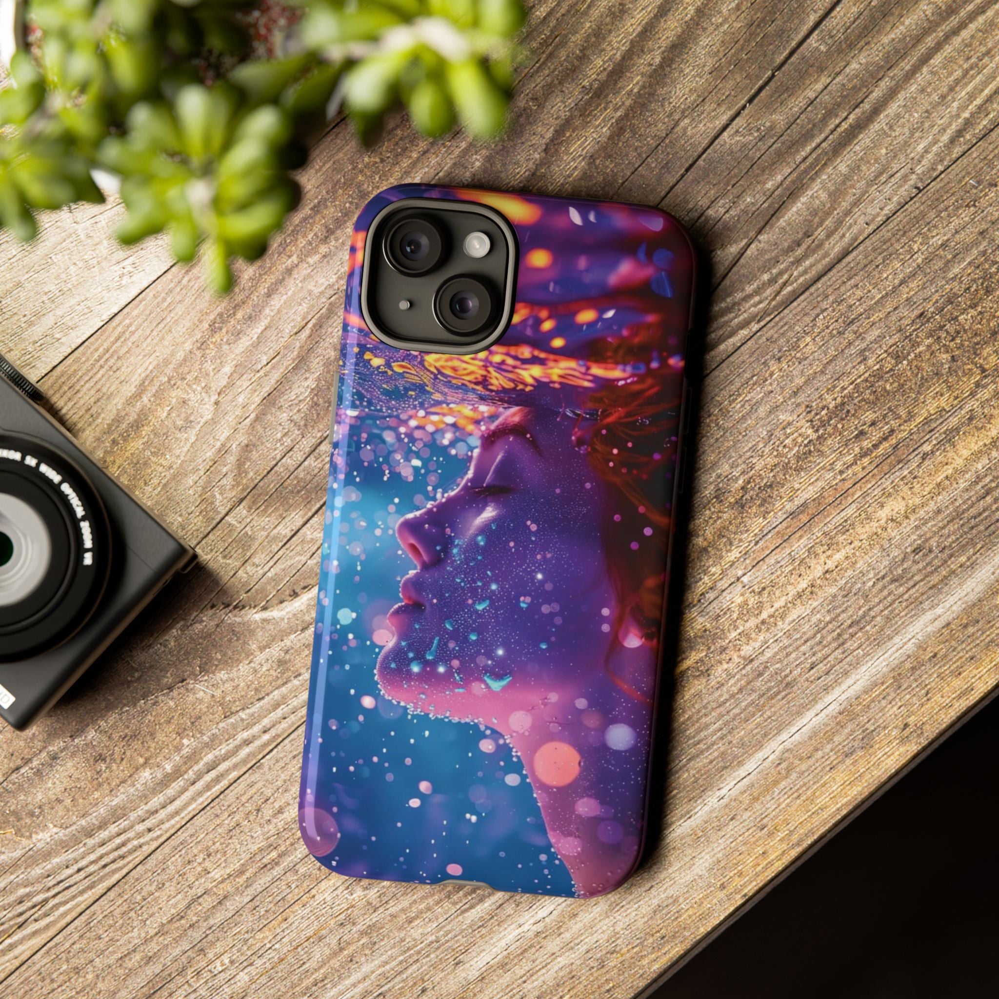 Meditating Underwater Tough Phone Case for iPhone, Galaxy, or Google Pixel
