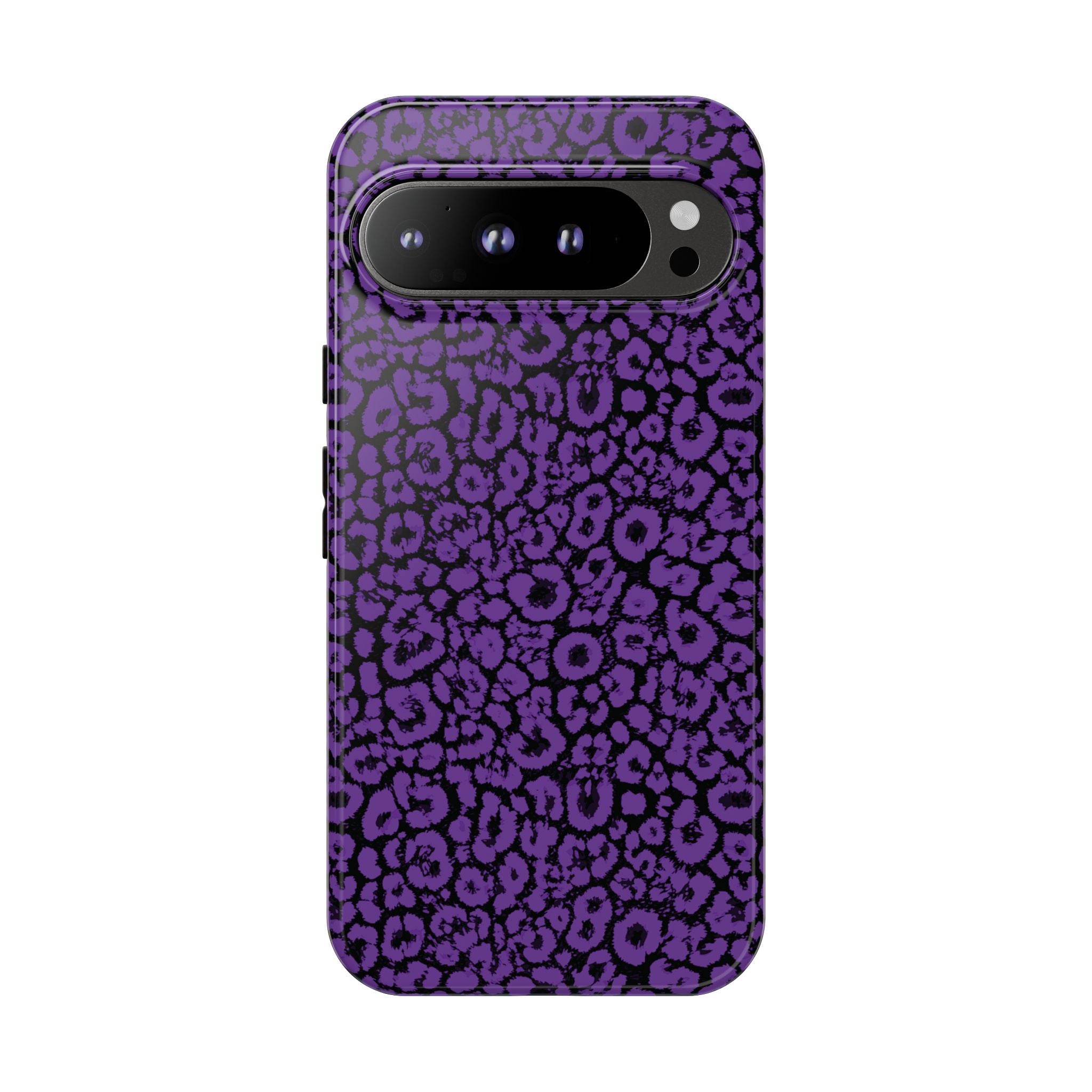 Purple Leopard Tough Case for iPhone, Galaxy or Google Pixel