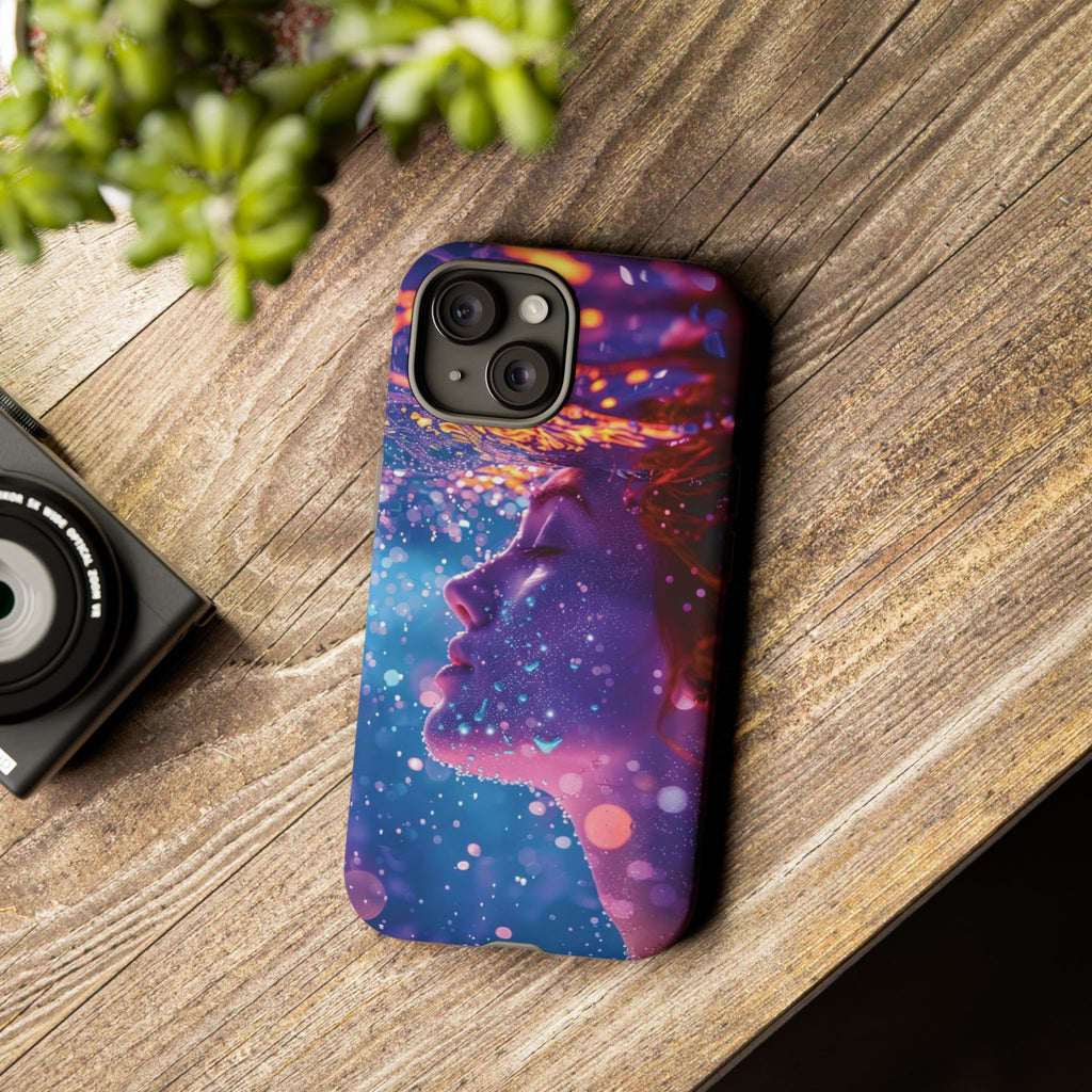 Meditating Underwater Tough Phone Case for iPhone, Galaxy, or Google Pixel