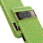 Neon Green Gold Leopard Tough Phone Case iPhone, Galaxy, or Google Pixel