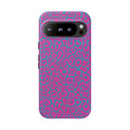 Pink Blue Leopard Tough Phone Case iPhone, Galaxy, or Google Pixel