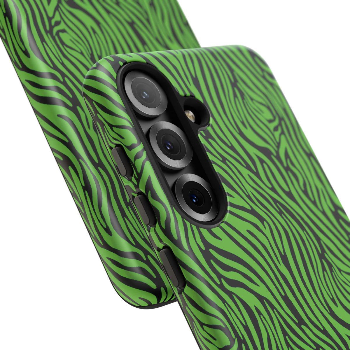 Neon Green Zebra Tough Phone Case iPhone, Galaxy, or Google Pixel
