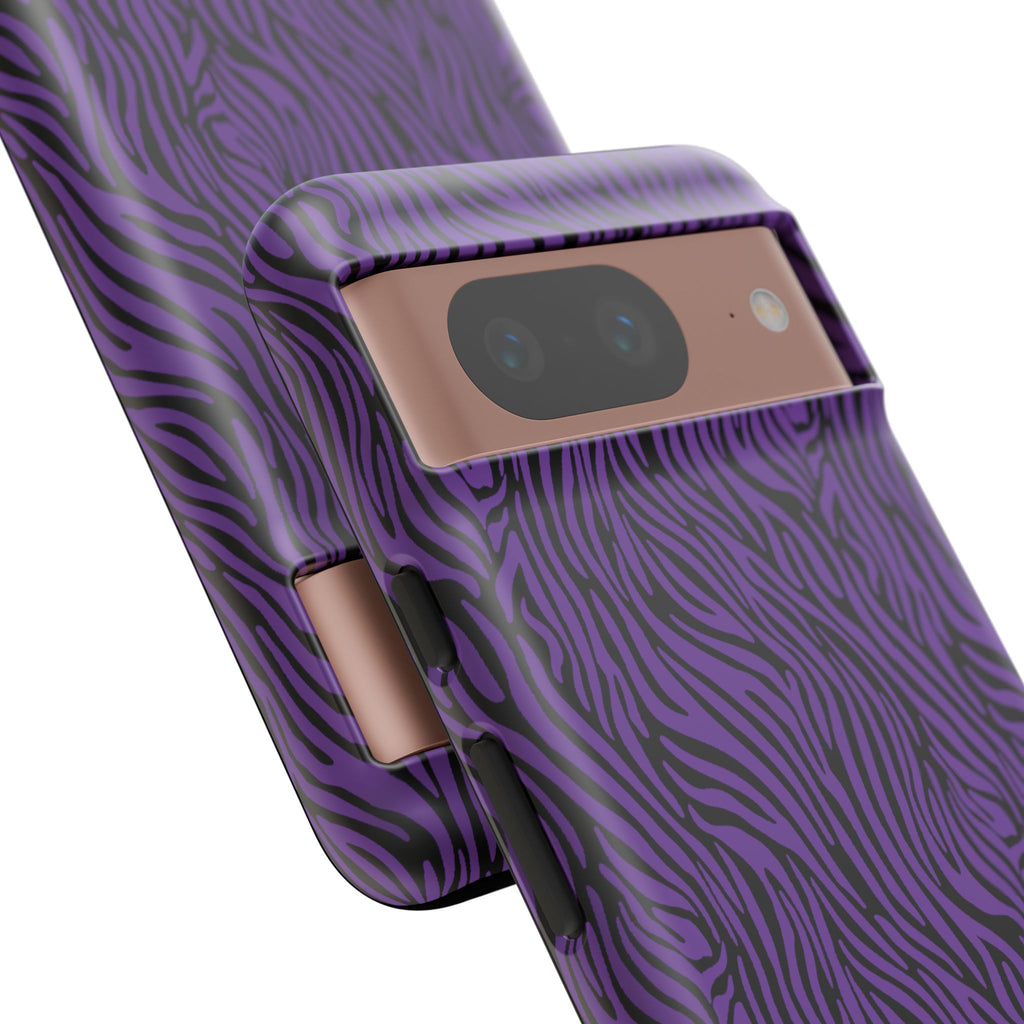 Purple Zebra Tough Phone Case for iPhone, Galaxy, or Google Pixel