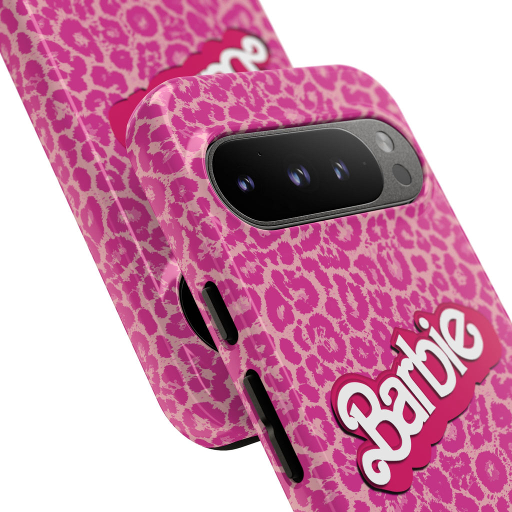 Hot Neon Pink Leopard Barb Tough Phone Case iPhone, Galaxy, or Google Pixel