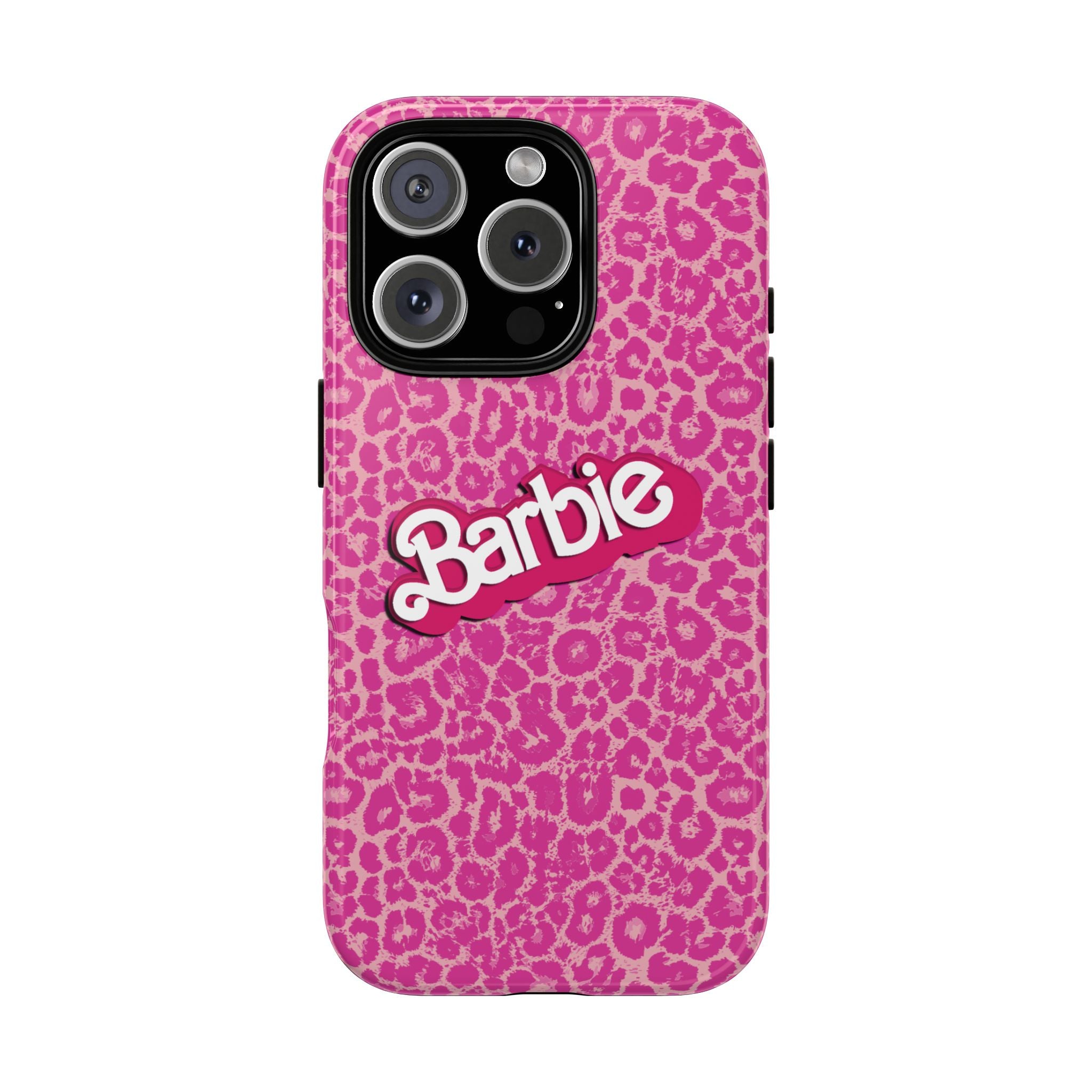 Hot Neon Pink Leopard Barb Tough Phone Case iPhone, Galaxy, or Google Pixel