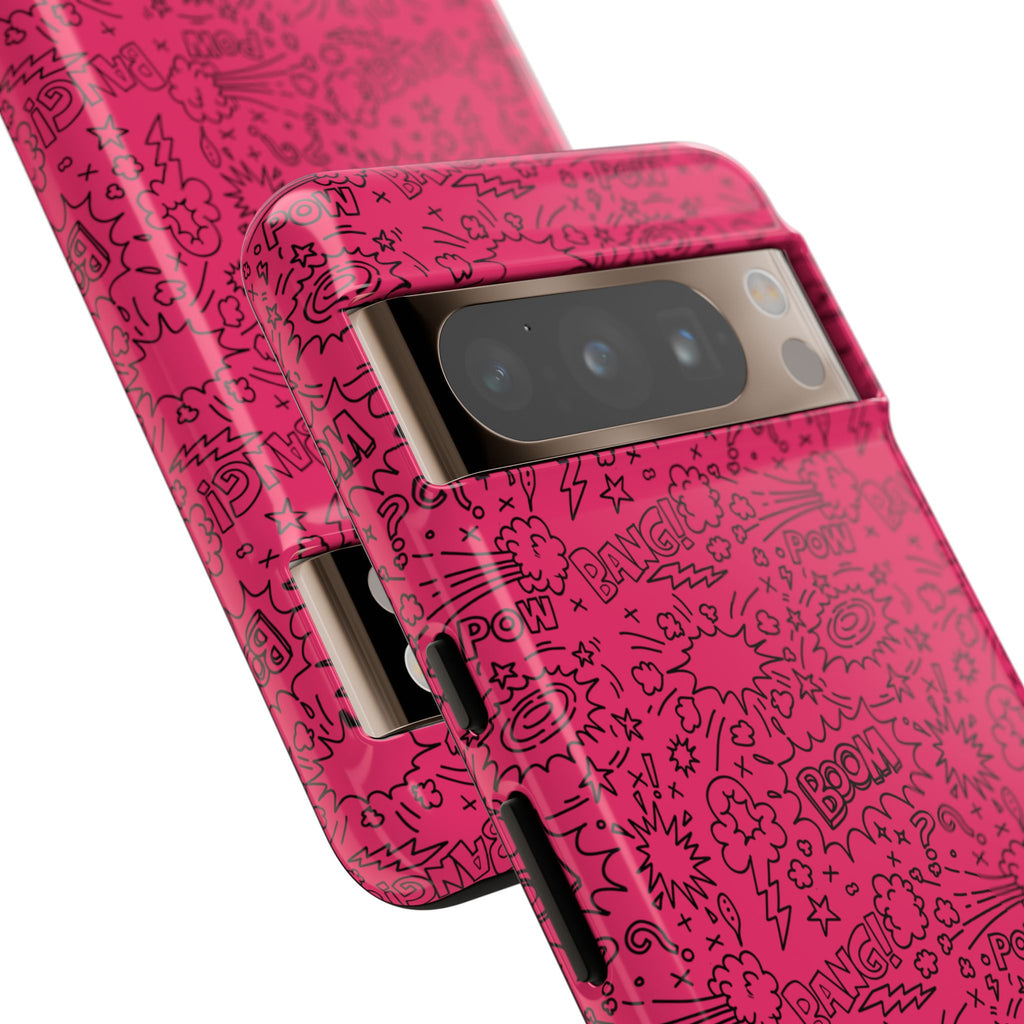 Pink Wow Tough Case for iPhone, Galaxy, or Google Pixel