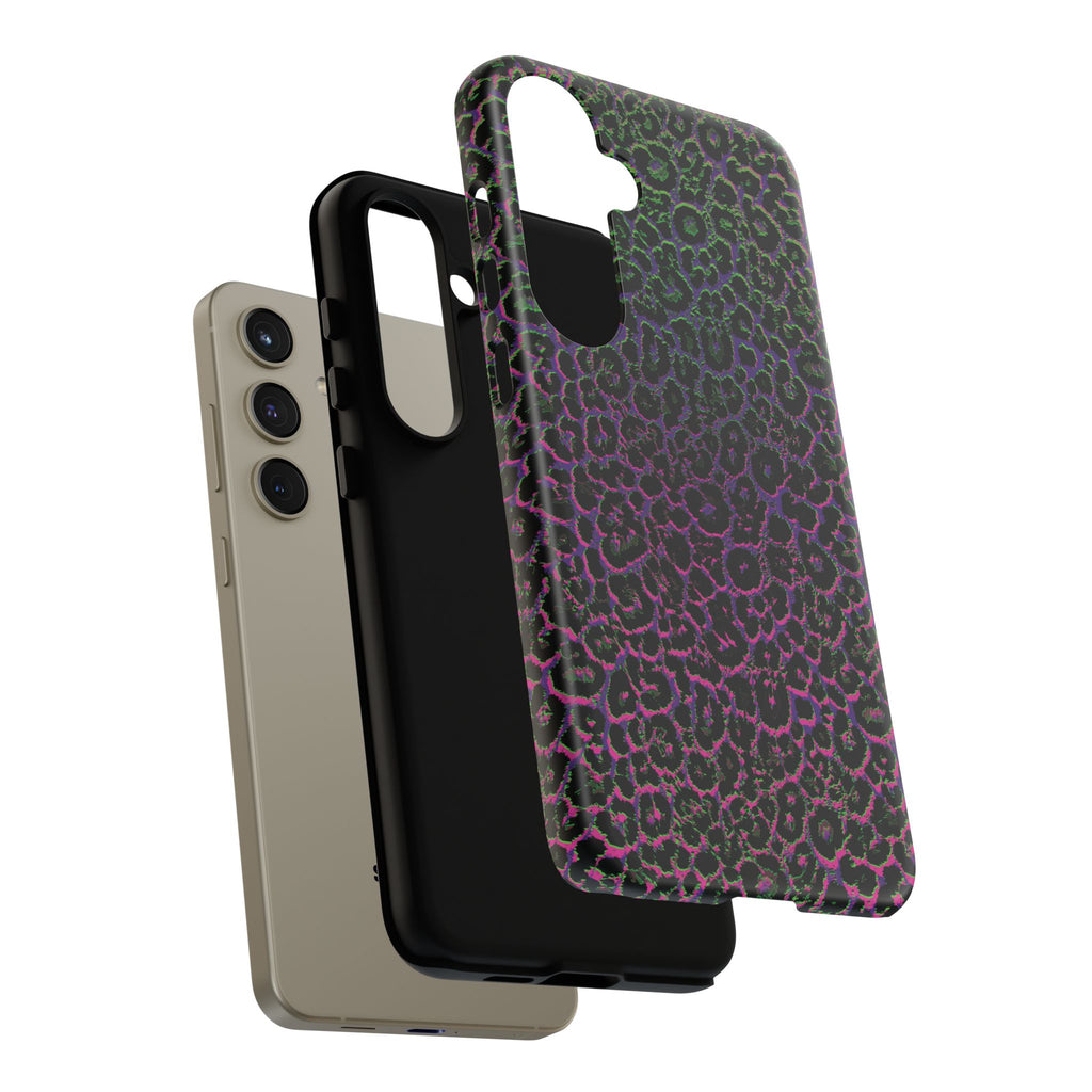 Colorful Leopard Tough Phone Case for iPhone, Galaxy, or Google Pixel