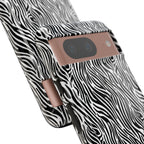 Black and White Zebra Print Tough Case iPhone, Galaxy and Google Pixel