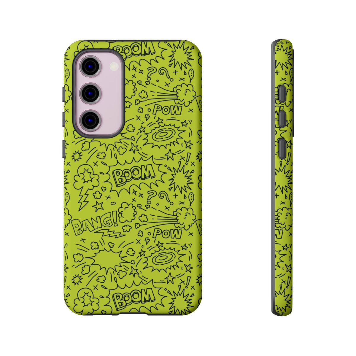 Neon Lime Wow Tough Case for iPhone, Galaxy, or Google Pixel