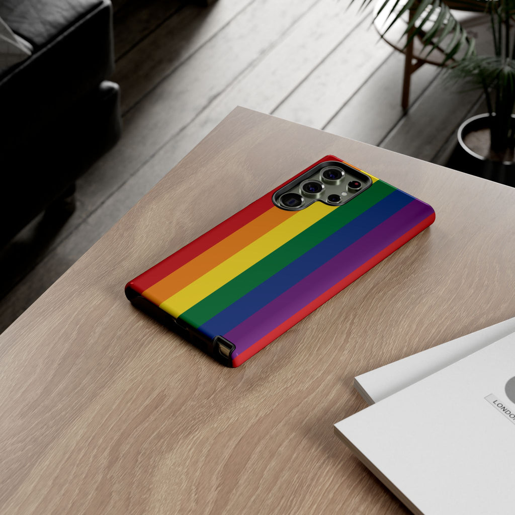 LGBTQ Rainbow Flag Tough Phone Case for iPhone, Galaxy, or Google Pixel