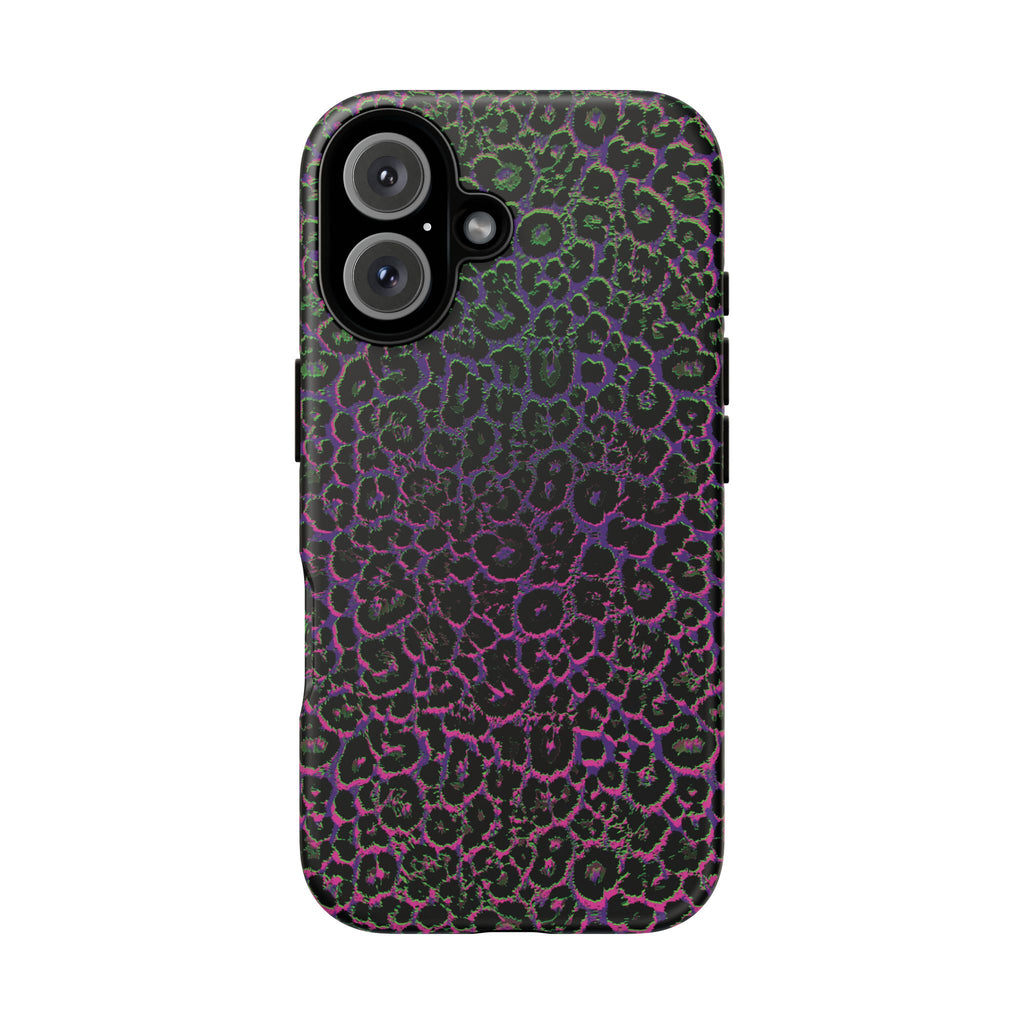 Colorful Leopard Tough Phone Case for iPhone, Galaxy, or Google Pixel